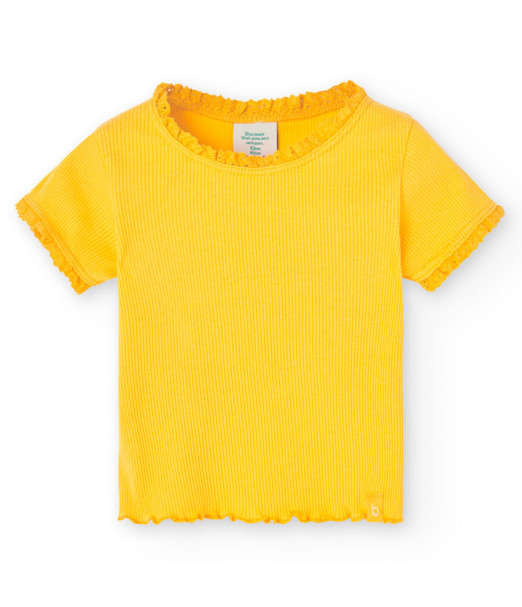 Boboli μπλούζα μικρό κορίτσι κίτρινη basic