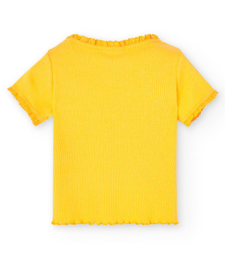 Boboli μπλούζα μικρό κορίτσι κίτρινη basic