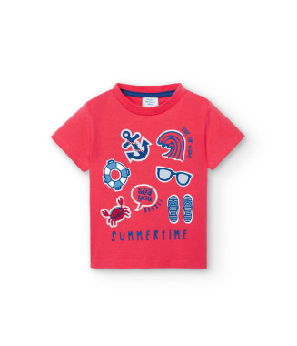 Boboli μπλούζα μικρό αγόρι κόκκινη summertime 