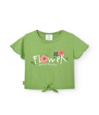 Boboli μπλούζα μικρό κορίτσι πράσινη flower