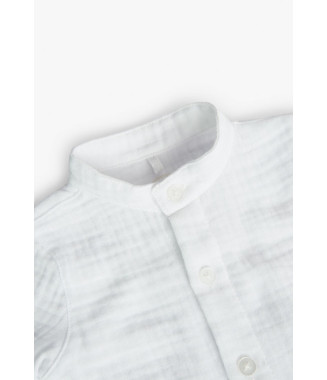 Boboli βρεφικό σετ πουκάμισο σαλοπέτα άσπρο μπεζ