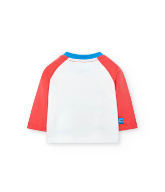 Boboli βρεφική μπλούζα άσπρη κόκκινη