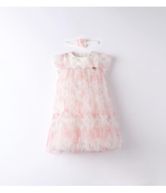 iDO βρεφικό φόρεμα ροζ φλοράλ