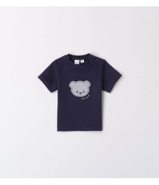 iDO βρεφική μπλούζα μπλε αρκουδάκι