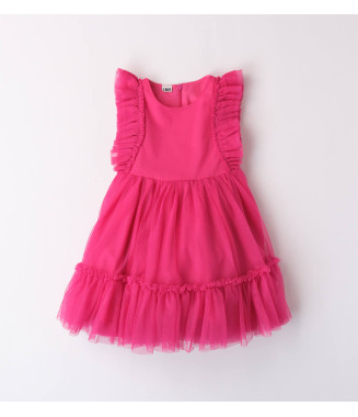 iDO φόρεμα μικρό κορίτσι φούξια τούλι